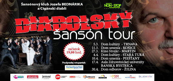 Diabolský šansón tour 2014 - bilboard