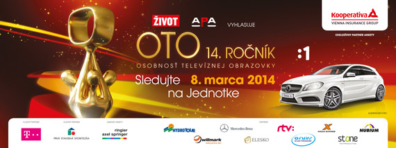 OTO 14.ročník 8.3.2014 na RTVS - Bigbordy 960 x 360 cm